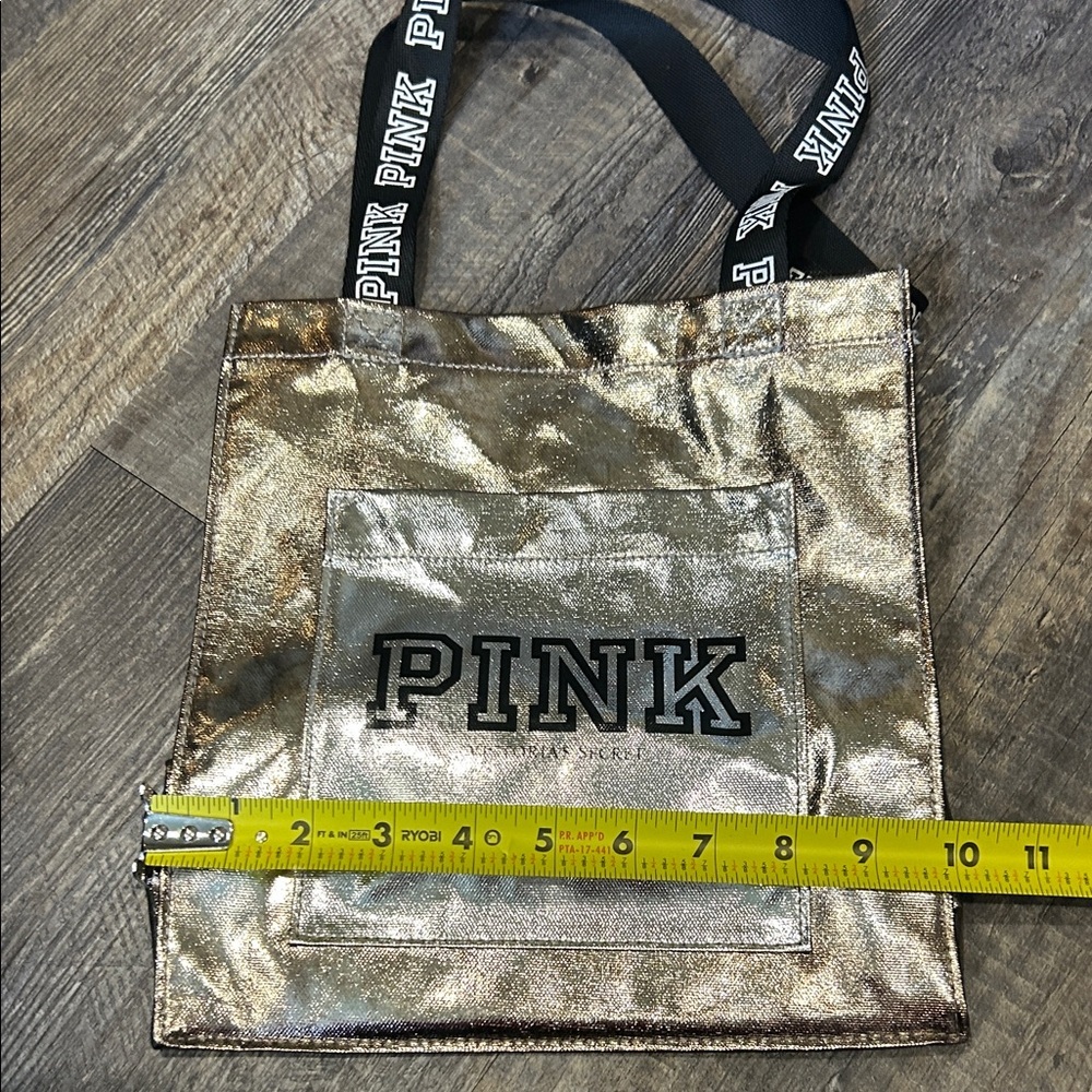 Victoria Secret Gold Metallic Tote Bag - Picture 3 of 7